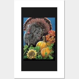 Turkey in the Pumpkin Patch Posters and Art